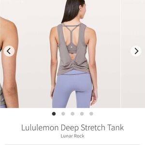 lululemon athletica Deep Stretch Tank - Lunar Rock